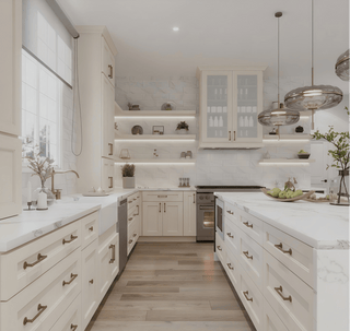 Double Dove White - 30"W Full - Height Door Base Cabinet - homecabinets