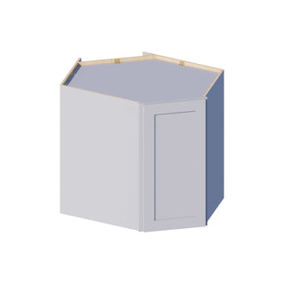Dove Gray - 24"W × 30"H Diagonal Corner Wall Cabinet - homecabinets
