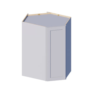 Dove Gray - 24"W × 42"H Diagonal Corner Wall Cabinet - homecabinets