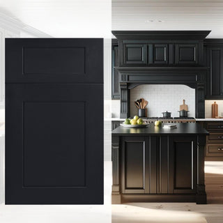 Ebony Black Shaker 10x10 Kitchen - homecabinets