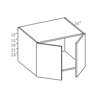 Frameless Arcadia Rain Cherry - 36"W × 18"H Deep (24") Wall Bridge Cabinet - homecabinets