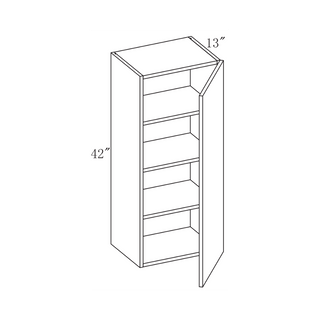 Frameless Arcadia Yellow Walnut - 18"W × 42"H Standard Wall Cabinet - homecabinets