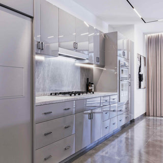 Frameless High - Glossy Gray - 27"W Sink Base Cabinet - homecabinets