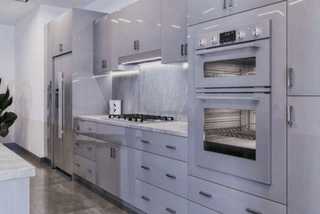Frameless High - Glossy Gray - 30"W Drawer Base Cabinet - homecabinets