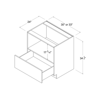 Frameless High - Glossy Gray - 30"W Microwave Base Cabinet - homecabinets