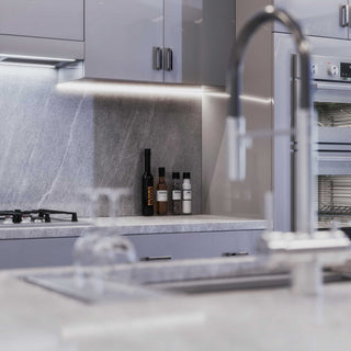 Frameless High - Glossy Gray - 42"W Sink Base Cabinet - homecabinets