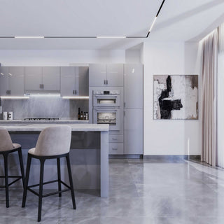 Frameless High - Glossy Gray - 42"W Sink Base Cabinet - homecabinets