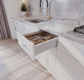 Frameless High - Glossy White - 36"W Full - Height Door Base Cabinet - homecabinets