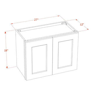 Frost White - 27"W × 18"H Standard Wall Cabinet - homecabinets