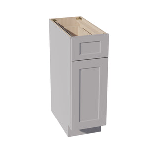 HA - B12: Ash Gray Shaker 12" 1 Drawer 1 Door Standard Base Cabinet - homecabinets