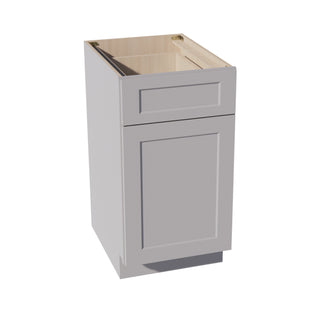 HA - B18: Ash Gray Shaker 18" 1 Drawer 1 Door Standard Base Cabinet - homecabinets