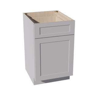 HA - B21: Ash Gray Shaker 21" 1 Drawer 1 Door Standard Base Cabinet - homecabinets