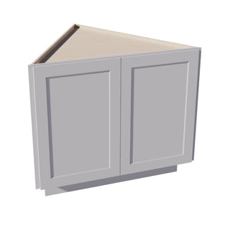 HA - BEC24: Ash Gray Shaker 24" 2 Full Height Door Angled End Base Cabinets - homecabinets