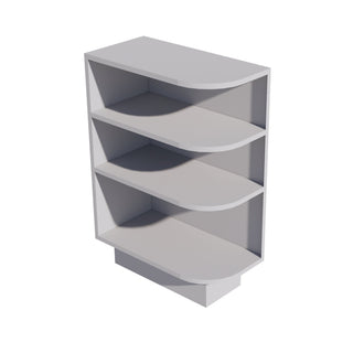 HA - BES12L: Ash Gray Shaker 12" 4 Shelves End Shelf Corner Base Cabinets (Left Open) - homecabinets