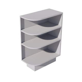 HA - BES12R: Ash Gray Shaker 12" 4 Shelves End Shelf Corner Base Cabinets (Right Open) - homecabinets