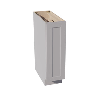 HA - BF09 - PO: Ash Gray Shaker 09" Full Door Pull Out Spice Rack Base Cabinets - homecabinets