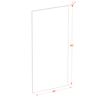 HA - BP48x96 - 1/2: Ash Gray Shaker 48"W x 96"H x 1/2"D Base End Skin Panel - homecabinets