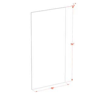 HA - BP48x96 - 1/4: Ash Gray Shaker 48"W x 96"H x 1/4"D Base End Skin Panel - homecabinets