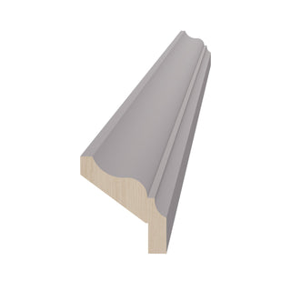 HA - CM6: Ash Gray Shaker 96"W x 3 - 1/2"H x 2 - 1/2"D Crown Molding - homecabinets