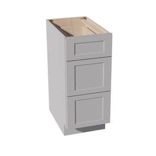 HA - DB15: Ash Gray Shaker 15" 3 Drawers Base Cabinet - homecabinets