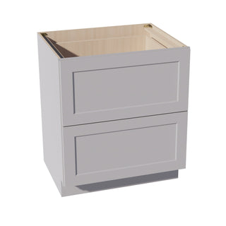 HA - DB30 - 2: Ash Gray Shaker 30" 2 Drawers Base Cabinet - homecabinets