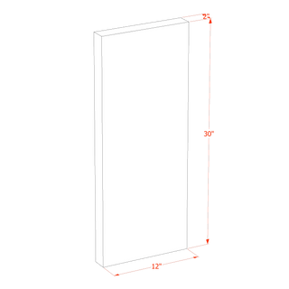 HA - FLS30: Ash Gray Shaker 30"W x 2"H x 12"D Flat Shelf - homecabinets