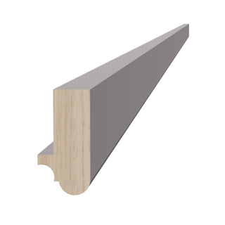 HA - LRM: Ash Gray Shaker 96"W x 1 - 1/2"H x 3/4"D Light Rail Molding - homecabinets