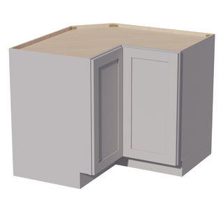 HA - LSB33: Ash Gray Shaker 33" 2 Doors Lazy Susan Corner Base Cabinets - homecabinets