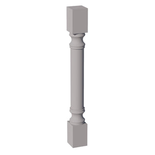 HA - RP436: Ash Gray Shaker 04"W x 36"H x 04"D Round Roman Pillar - homecabinets