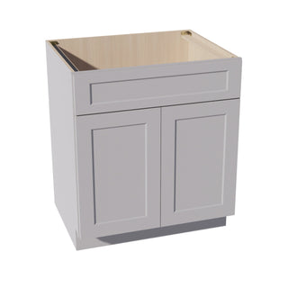 HA - SB30: Ash Gray Shaker 30" 2 Doors 1 False Drawer Sink Base Cabinet - homecabinets