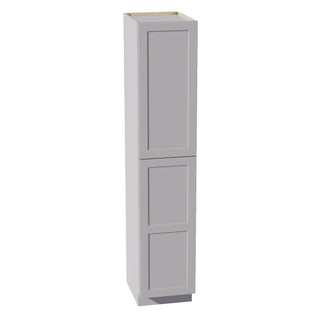 HA - TP1890: Ash Gray Shaker 18"W x 90"H x 24"D 2 Doors & 5 Shelves Tall Shelf Pantry Cabinets - homecabinets