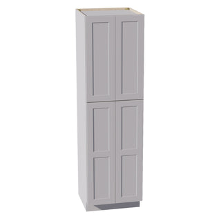 HA - TP2484: Ash Gray Shaker 24"W x 84"H x 24"D 5 Door & 5 Shelves Tall Shelf Pantry Cabinets - homecabinets