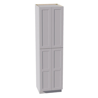 HA - TP2490: Ash Gray Shaker 24"W x 90"H x 24"D 4 Door & 5 Shelves Tall Shelf Pantry Cabinets - homecabinets