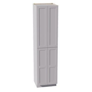 HA - TP2496: Ash Gray Shaker 24"W x 96"H x 24"D 4 Door & 6 Shelves Tall Shelf Pantry Cabinets - homecabinets