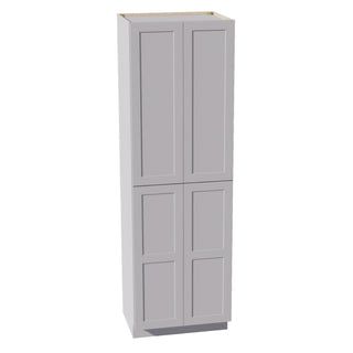 HA - TP3096: Ash Gray Shaker 30"W x 96"H x 24"D 2 Doors & 6 Shelves Tall Shelf Pantry Cabinets - homecabinets