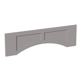 HA - VARP42: Ash Gray Shaker 42"W x 12"H x 3/4"D Arched Valance with Raised Panel - homecabinets