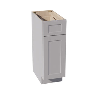 HA - VB1221: Ash Gray Shaker 12"W x 34 - 1/2"H x 21"D 1 Door & 1 Drawer Single Door Vanity Base Cabinets - homecabinets