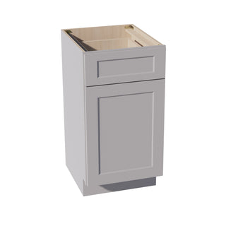 HA - VB1821: Ash Gray Shaker 18"W x 34 - 1/2"H x 21"D 1 Door & 1 Drawer Single Door Vanity Base Cabinets - homecabinets