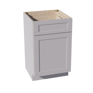 HA - VB2121: Ash Gray Shaker 21"W x 34 - 1/2"H x 21"D 1 Door & 1 Drawer Single Door Vanity Base Cabinets - homecabinets