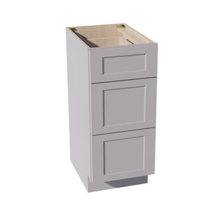 HA - VDB1521: Ash Gray Shaker 15"W x 34 - 1/2"H x 21"D 3 Drawers Vanity Base Cabinets - homecabinets