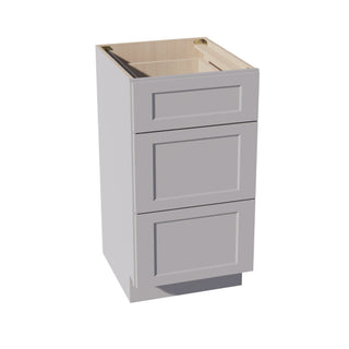 HA - VDB1821: Ash Gray Shaker 18"W x 34 - 1/2"H x 21"D 3 Drawers Vanity Base Cabinets - homecabinets