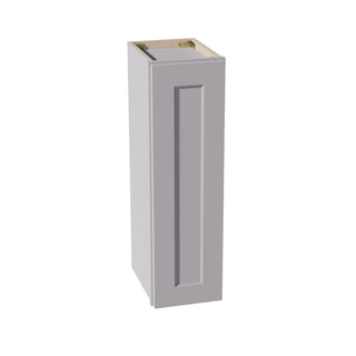 HA - W0930: Ash Gray Shaker 09"W x 30"H 1 Door & 2 Shelves Standard Wall Cabinet - homecabinets