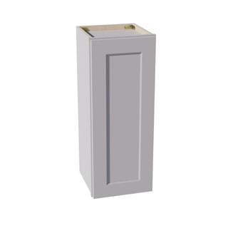 HA - W1230:: Ash Gray Shaker 12"W x 30"H 1 Door & 2 Shelves Standard Wall Cabinet - homecabinets