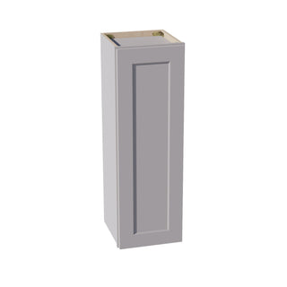 HA - W1236: Ash Gray Shaker 12"W x 36"H 1 Door & 2 Shelves Standard Wall Cabinet - homecabinets