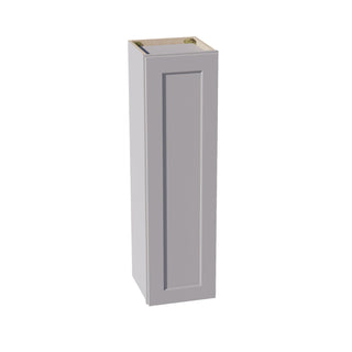 HA - W1242: Ash Gray Shaker 12"W x 42"H 1 Door & 3 Shelves Standard Wall Cabinet - homecabinets