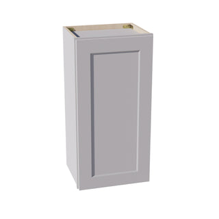 HA - W1530: Ash Gray Shaker 15"W x 30"H 1 Door & 2 Shelves Standard Wall Cabinet - homecabinets