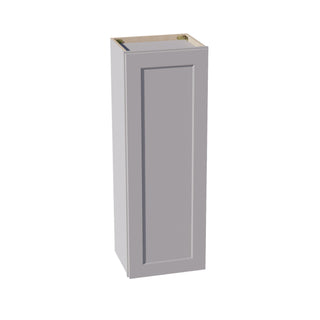 HA - W1542: Ash Gray Shaker 15"W x 42"H 1 Door & 3 Shelves Standard Wall Cabinet - homecabinets