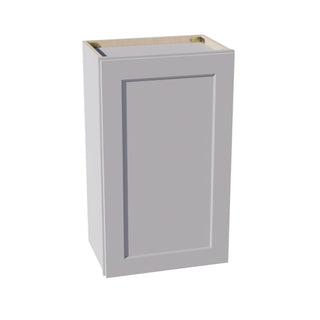 HA - W1830: Ash Gray Shaker 18"W x 30"H 1 Door & 2 Shelves Standard Wall Cabinet - homecabinets