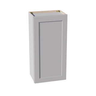 HA - W1836: Ash Gray Shaker 18"W x 36"H 1 Door & 2 Shelves Standard Wall Cabinet - homecabinets