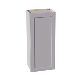 HA - W1842: Ash Gray Shaker 18"W x 42"H 1 Door & 3 Shelves Standard Wall Cabinet - homecabinets